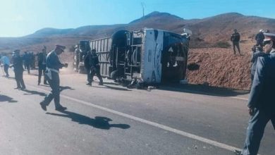 دراجة نارية تتسبب في إنقلاب حافلة بجرادة وهذه حصيلة الضحايا